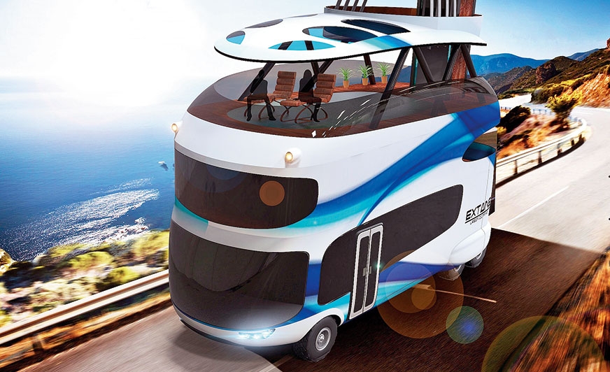 Tak prezentuje się pierwszy w historii projekt czteropoziomowego kampera