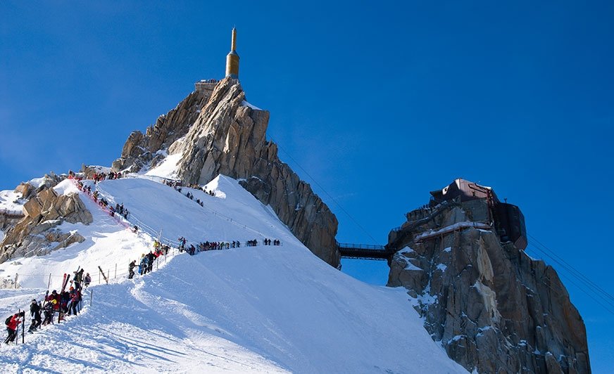 Aiguille du Midi - jedna z tras narciarskich w regionie Chamonix