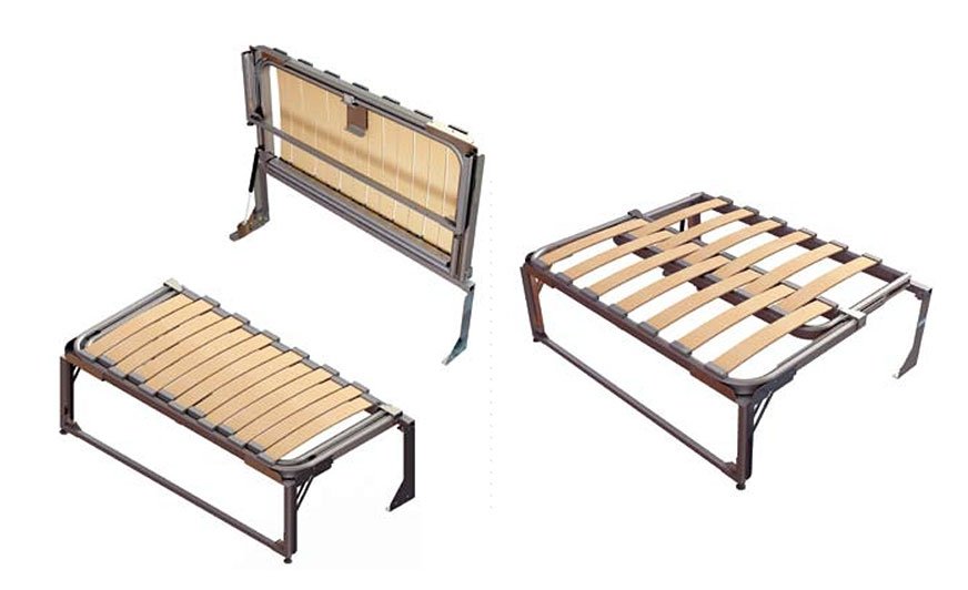 „Sprytna ławka” (Smart Bench) to moduł o regulowanej długości (w zakresie od 615 mm do 995 mm) z aluminiowych rurek doposażonych w drewniane listwy, dlatego waży tylko 15 kg