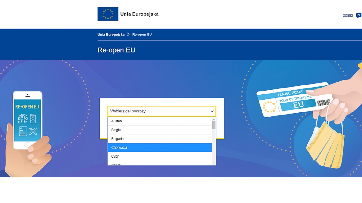 Zaplanuj podróż z Re-open EU
