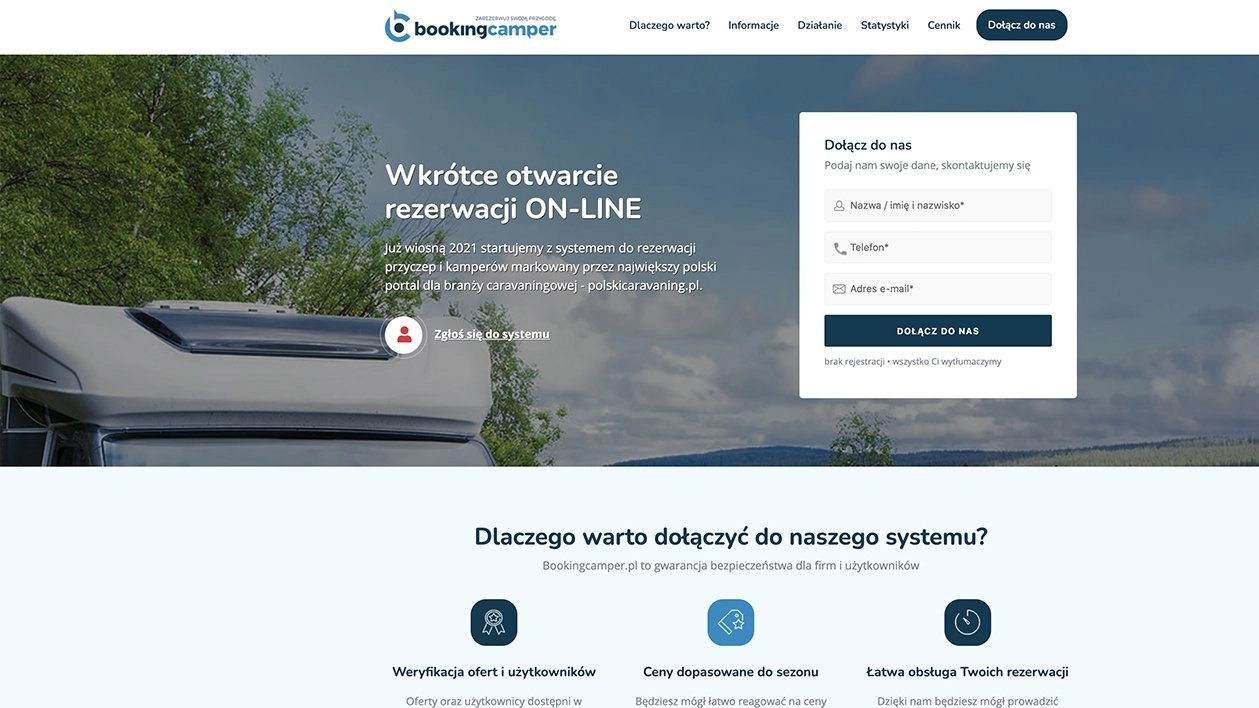 BookingCamper.pl - wszystkie wypożyczalnie w jednym miejscu!