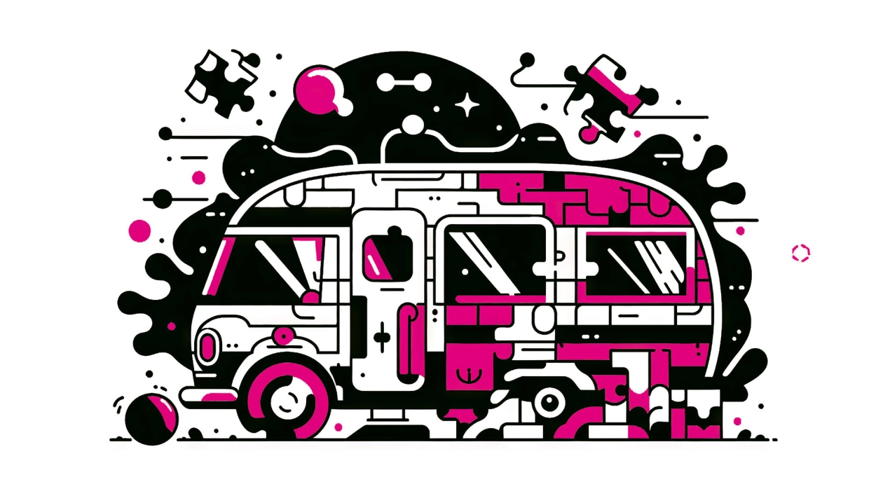 Salon i jadalnia w kamperze