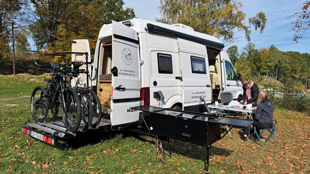 Moduły transportowe do kampera na przedłużeniu ramy