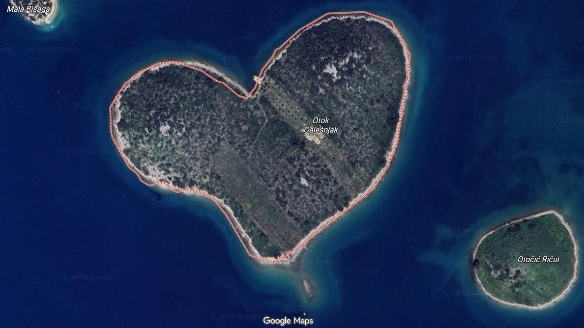 Galešnjak – chorwacka wyspa w kształcie serca