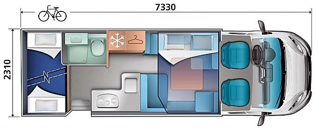 7 osób w kamperze? MAGIS 74 XT daje radę!