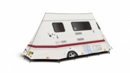 „Tow the Line” najbardziej przypomina przyczepę kempingową, namiot wygląda naprawdę bardzo realistycznie z każdej strony. Drzwi namalowane są z lewej strony, bo to namiot-przyczepa z Wielkiej Brytanii! - zdjęcie 7