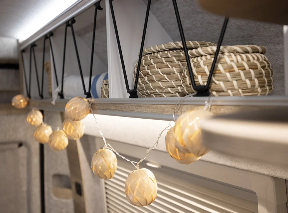 Kamper w stylu domku na plaży