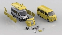 Zestaw elementów potrzebnych do transformacji Citroëna Jumpera w Citroëna Typ H Wildcamp. Warto przypomnieć, że historyczna furgonetka była mniejsza – w zależności od wariantu jej długość wynosiła od 244 do 444 cm, a wysokość liczyła od 182 do 232 cm - zdjęcie 11