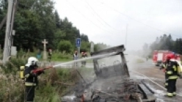 Pożar kampera w Muszynce - zdjęcie 11