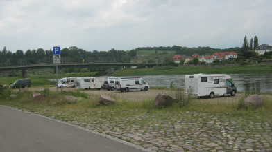 Parking dla kamperow Meißen Saksonia Niemcy