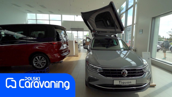 SUV Volkswagen Tiguan z namiotem dachowym to również pojazd do podróżowania po Europie.