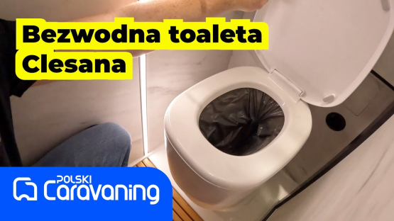 Bezwodna toaleta Clesana czyli jedynka i dwójka zamknięta w foliowym worku.