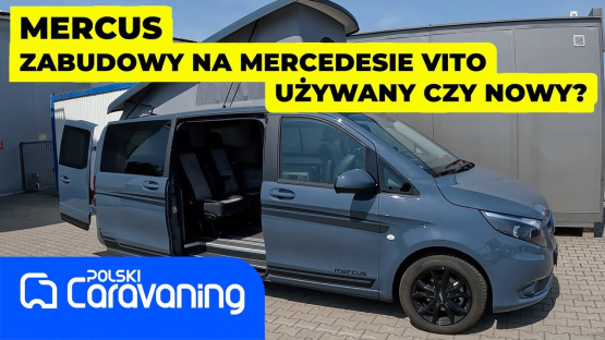 Buscamper na bazie Mercedesa Vito  z podnoszonym dachem.