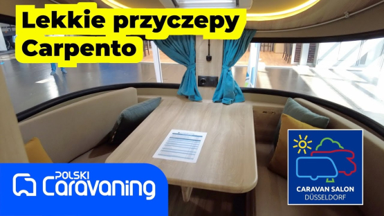 Nowoczesne tureckie przyczepy Carpento z dużymi oknami o DMC do 750kg- w ofercie Campingi Olsztyn