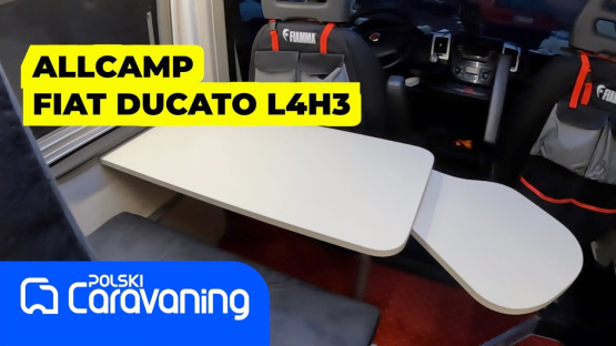 Campervan Allcamp na bazie największego blaszaka Fiat Ducato L4H3