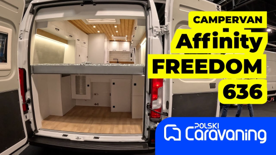 Nowy dłuższy Affinity Freedom 636 za 279 tyś zł brutto dla 3 osób  ze ścianą grodziową.