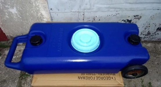                         Zbiornik na wodę na kółkach, Aquamobil, 35 L przyczepa, kamper, camper - zdjęcie 3
                        