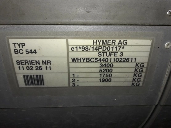                         Kamper Hymer 544. 2001 rok. Pierwsza rejestracja 2002 - zdjęcie 18
                        