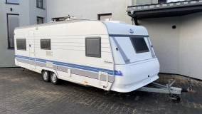                         Hobby Exclusive 650 KMFE – 1998r, rodzinna przyczepa z łóżkami piętrowymi, 6 osobowa - zdjęcie 1
                        