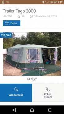                         Przyczepa namiotowa tago  - zdjęcie 1
                        