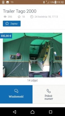                         Przyczepa namiotowa tago  - zdjęcie 2
                        