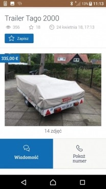                         Przyczepa namiotowa tago  - zdjęcie 3
                        