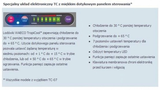                         Przenośna lodówka termoelektryczna z elektronicznym termostatem TropiCool TC 21FL - zdjęcie 10
                        
