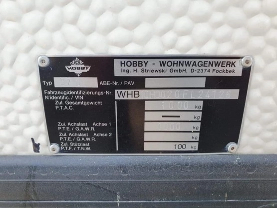                         Przyczepa Hobby 370 - zdjęcie 14
                        