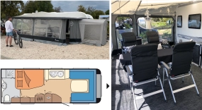                         Przyczepa kempingowa Hobby Prestige 650 WFU 2013 + przedsionek Isabella - zdjęcie 11
                        