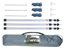                         DASZEK UNIWERSALNY ZE ŚCIANKAMI BOCZNYMI DO PRZYCZEPY KEMPINGOWEJ • PRZEDSIONEK • OSŁONA • MARKIZA / WYMIARY 220 + 300 + 220 x 240 cm. - zdjęcie 9
                        