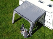                         PRZEDSIONEK UNIWERSALNY LEKKI DO PRZYCZEPY KEMPINGOWEJ • NAMIOT • OSŁONA • DASZEK • MARKIZA / WYMIARY 340 x 250 x 235÷250 cm. / POWIERZCHNIA PODŁOGI - 8,5 m² - zdjęcie 6
                        