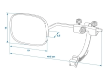                         LUSTERKO DODATKOWE WSTECZNE DO HOLOWANIA PRZYCZEPY • NAKŁADKA / WYMIAR 35 x 12 cm. - zdjęcie 6
                        