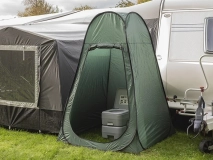                         NAMIOT SANITARNY KEMPINGOWY SKŁADANY TYP POP-UP • TOALETA TURYSTYCZNA • KABIBA PRZENOSNA WC • KABINA PRYSZNICOWA / WYMIARY 190 x 120 x 120 cm. - zdjęcie 1
                        