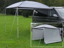                         DASZEK UNIWERSALNY LEKKI ZE SCIANKAMI BOCZNYMI DO POJAZDÓW KEMPINGOWYCH TYPU MINI BUS LUB VAN • PRZEDSIONEK • OSŁONA • MARKIZA / WYMIARY 260 x 260 x 230 cm. - zdjęcie 1
                        