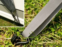                         PRZEDSIONEK • MARKIZA • DASZEK UNIWERSALNY ZE STALAŻEM PNEUMATYCZNYM NAD DRZWI PRZYCZEP KEMPINGOWYCH LUB KAMPERA / WYMIARY 180 x 80 x 200 cm. - zdjęcie 5
                        