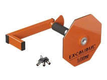                         ZABEZPIECZENIE ANTYKRADZIEŻOWE UNIWERSALNE DO POJAZDÓW KEMPINGOWYCH • BLOKADA KOŁA DO PRZYCZEPY KEMPINGOWEJ LUB KAMPERA • FULLSTOP SECURITY - EXCALIBUR FRL100 - zdjęcie 2
                        