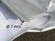                         PLANDEKA • OSŁONA UNIWERSLNA NA PRZÓD LUB TYŁ PRZYCZEPY KEMPINGOWEJ - 3 w 1 • OSŁONA PRZED BRUDEM • OSŁONA TERMOIZOLACYJNA • DASZEK - MARKIZA / WYMIARY - 145 x 160 cm. / RÓŻNE WIELKOŚCI PRODUKTU - zdjęcie 6
                        