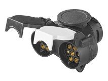                         PRZEJŚCIÓWKA • REDUKCJA • ADAPTER Z 13 PIN --> 2 x 7 PIN DO PODŁĄCZENIA PRZYCZEPY KEMPINGOWEJ ANGIELSKIEJ (UK) DO SAMOCHODU Z GNIAZDEM ZASILANIA PRZYCZEPY 13 PIN - zdjęcie 1
                        