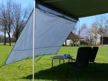                         ŚCIANKA UNIWERSALNA PRZEDNIA TYPU SUN+WIND+RAIN BLOCKER DO MARKIZY W POJAZDACH KEMOINGOWYCH • OSŁONA • MARKIZA / WYMIARY 240 x 200 cm. / RÓŻNE  ROZMIARY - zdjęcie 2
                        