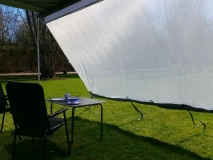                         ŚCIANKA UNIWERSALNA PRZEDNIA TYPU SUN+WIND+RAIN BLOCKER DO MARKIZY W POJAZDACH KEMOINGOWYCH • OSŁONA • MARKIZA / WYMIARY 240 x 200 cm. / RÓŻNE  ROZMIARY - zdjęcie 4
                        