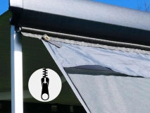                         ŚCIANKA UNIWERSALNA PRZEDNIA TYPU SUN+WIND+RAIN BLOCKER DO MARKIZY W POJAZDACH KEMOINGOWYCH • OSŁONA • MARKIZA / WYMIARY 240 x 200 cm. / RÓŻNE  ROZMIARY - zdjęcie 6
                        