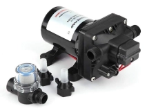                         POMPA CIŚNIENIOWA AUTOMATYCZNA DO INSTALACJI WODNYCH W PRZYCZEPACH KEMPINGOWYCH LUB KAMPERACH / ZASILANIE 12V (DC) / WYDAJNOŚĆ 7,6 LITRA NA MINUTĘ / CIŚNIENIE ROBOCZE 3,8 BAR (55 PSI) - zdjęcie 1
                        