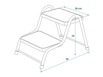                         SCHODEK METALOWY DWU-STOPNIOWY DO PRZYCZEPY KEMPINGOWEJ LUB KAMPERA / OBCIĄŻENIA 150 KG - zdjęcie 9
                        