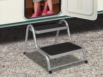                         SCHODEK METALOWY DWU-STOPNIOWY DO PRZYCZEPY KEMPINGOWEJ LUB KAMPERA / OBCIĄŻENIA 150 KG - zdjęcie 2
                        