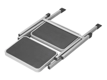                         SCHODEK DWU-STOPNIOWY METALOWY SKŁADANY DO PRZYCZEPY KEMPINGOWEJ LUB KAMPERA • STOPIEŃ / WYSOKOŚĆ STOPNIA 40 cm. / OBCIĄŻENIE DO 150 KG - zdjęcie 5
                        