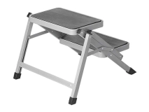                         SCHODEK DWU-STOPNIOWY METALOWY SKŁADANY DO PRZYCZEPY KEMPINGOWEJ LUB KAMPERA • STOPIEŃ / WYSOKOŚĆ STOPNIA 40 cm. / OBCIĄŻENIE DO 150 KG - zdjęcie 3
                        