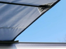                         DASZEK UNIWERSALNY LEKKI DO POJAZDÓW KEMPINGOWYCH • PRZEDSIONEK OTWARTY • ŚCIANKA • OSŁONA • MARKIZA / WYMIARY 200 x 260 x 245÷260 CM. / RÓŻNE DŁUGOŚCI - zdjęcie 11
                        