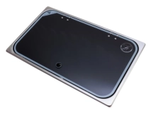                         KUCHENKA GAZOWA JEDNO-PALNIKOWA ZE ZLEWOZMYWAKIE Z LEWEJ STRONY I POKRYWĄ Z HARTOWANEGO SZKŁA DO PRZYCZEPY KEMPINGOWEJ LUB KAMPERA - 2W1 / MATERIAŁ - STAL NIERDZEWNA A2 (AISI 304) + SZKŁO - zdjęcie 3
                        