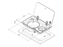                         KUCHENKA GAZOWA JEDNO-PALNIKOWA ZE ZLEWOZMYWAKIE Z LEWEJ STRONY I POKRYWĄ Z HARTOWANEGO SZKŁA DO PRZYCZEPY KEMPINGOWEJ LUB KAMPERA - 2W1 / MATERIAŁ - STAL NIERDZEWNA A2 (AISI 304) + SZKŁO - zdjęcie 4
                        