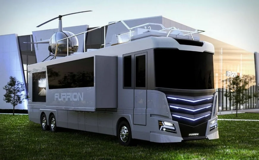 Furrion Elysium. Kamper z helikopterem na dachu 1